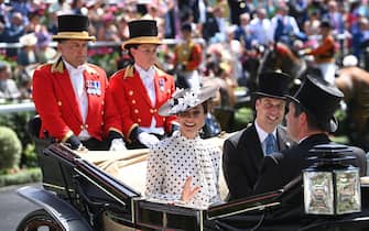 Royal Ascot, Kate Middleton and Prince William stop by the event.  PHOTO
