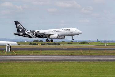 Air New Zealand aircraft at Auckland Airport, New Zealand on Monday, February 28, 2022.