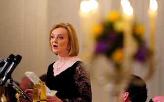 Foreign Secretary Liz Truss speaks at the Easter Banquet at Mansion House in the City of London.  Picture date: Wednesday April 27, 2022.