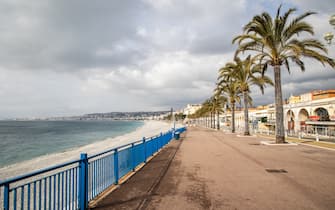 the beaches the promenade des anglais are forbidden during the weekends of lockdown, in Nice, France, on February 27, 2021 -. (Photo by Jerome Gilles/NurPhoto via Getty Images)