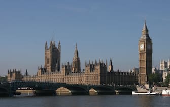LONDON, ENGLAND - AUGUST 18: A scenic view of the Houses of Parliament and Big Ben photographed on August 18, 2007 in London, England. (Photo by Bruce Bennett/Getty Images)