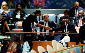 Prince Harry and Meghan Markle at the UN
