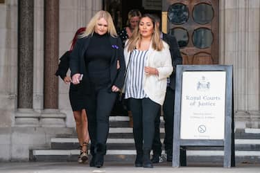 The mother of Archie Battersbee, Hollie Dance (left) leaves the Royal Courts of Justice, London. The parents of Archie, 12, have lost their appeal to prevent their son's life support being switched off. Picture date: Monday July 25, 2022. (Photo by Dominic Lipinski/PA Images via Getty Images)