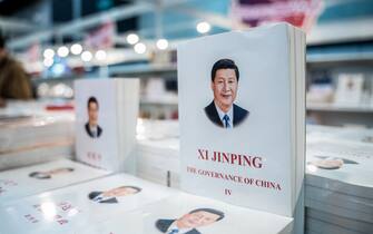 HONG KONG, CHINA - 2022/07/22: Books of Chinese President Xi Jinping's The Governance of China are displayed for sale at the Hong Kong Book Fair in Hong Kong. (Photo by Chan Long Hei/SOPA Images/LightRocket via Getty Images)