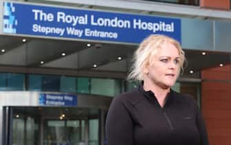 Hollie Dance, mother of 12-year-old Archie Battersbee, speaks to the media outside the Royal London hospital in Whitechapel, east London, after the European Court of Human Rights refused an application to postpone the withdrawal of his life support. Picture date: Wednesday August 3, 2022. (Photo by James Manning/PA Images via Getty Images)