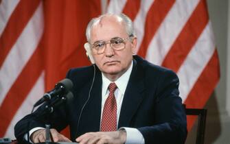 Gorbachev at 1990 White House Summit (Photo by Peter Turnley / Corbis / VCG via Getty Images)