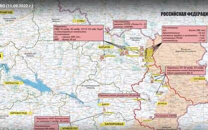 Guerra Ucraina, nella mappa del Cremlino la ritirata russa da Kharkiv