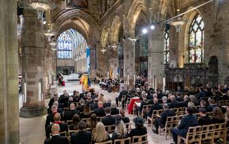 King Charles III, the Queen Consort and other members of the royal family attend a Service of Prayer and Reflection for the Life of Queen Elizabeth II at St Giles' Cathedral, Edinburgh. Picture date: Monday September 12, 2022.