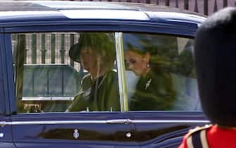 The Queen Consort and the Princess of Wales during the ceremonial procession from Buckingham Palace to Westminster Hall, London, where it will lie in state ahead of her funeral on Monday. Picture date: Wednesday September 14, 2022.