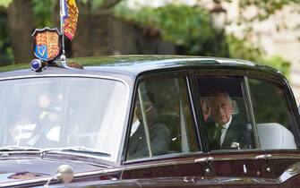 King Charles III leaving Clarence House, London, ahead of the ceremonial procession of the coffin of Queen Elizabeth II, from Buckingham Palace to Westminster Hall, London, where it will lie in state ahead of her funeral on Monday.  Picture date: Wednesday September 14, 2022.