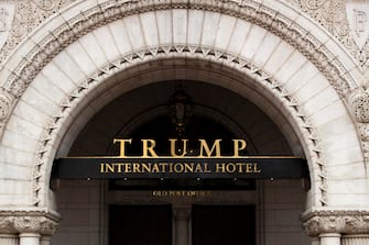 epa09767301 The Trump International Hotel in Washington, DC, USA, 17 February 2022. The House Oversight Committee has requested that the GSA (General Services Administration) consider ending the lease for the Trump International Hotel in the nation's capital in response to allegations that the Trump Organization misled the federal government with false financial records. The request has been submitted as the Trump Organization could potentially make one hundred million USD from the sale of the hotel to an investment group based in Miami, for 370 million USD, according to the committee letter submitted to the GSA.  EPA/MICHAEL REYNOLDS