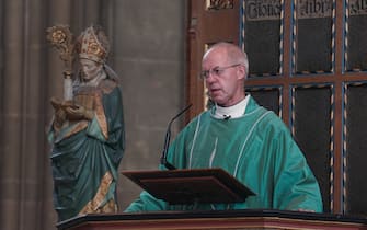 Archbishop of Canterbury, the Most Reverend Justin Welby at a special service at Canterbury Cathedral in Kent following the death of Queen Elizabeth II. Picture date: Sunday September 11, 2022.