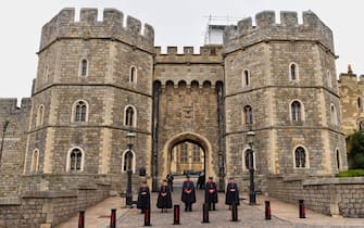 Windsor Castle after the announcement of the death of Her Majesty The Queen. Credit: Doug Peters/EMPICS