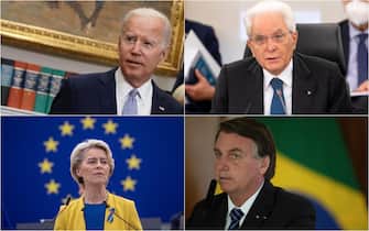Joe Biden, Sergio Mattarella, Usula von der Leyen, Jair Bolsonaro