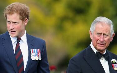 LONDON, UNITED KINGDOM - JUNE 09: (EMBARGOED FOR PUBLICATION IN UK NEWSPAPERS UNTIL 48 HOURS AFTER CREATE DATE AND TIME) Prince Harry and Prince Charles, Prince of Wales attend the Gurkha 200 Pageant at the Royal Hospital Chelsea on June 9, 2015 in London, England. (Photo by Max Mumby/Indigo/Getty Images)