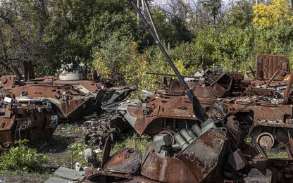 Guerra Ucraina, esercito di Kiev avanza: tank russi distrutti a Izyum
