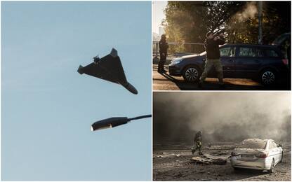 Guerra in Ucraina, bombardamenti a Kiev: usati droni kamikaze. FOTO