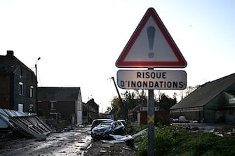 This photograph taken in Bihucourt, northern France on October 24, 2022 shows damages after a tornado hit the region. (Photo by Sameer Al-Doumy / AFP) (Photo by SAMEER AL-DOUMY/AFP via Getty Images)