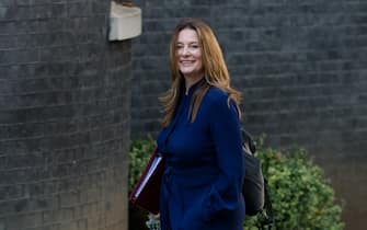LONDON, UNITED KINGDOM - OCTOBER 26: Secretary of State for Education Gillian Keegan arrives in Downing Street to attend the first cabinet meeting chaired by Prime Minister Rishi Sunak in London, United Kingdom on October 26, 2022. (Photo by Wiktor Szymanowicz/Anadolu Agency via Getty Images)