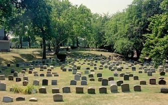 Green-Wood Cemetery in Brooklyn, New York on August 9, 2001.(Photo by Hiroyuki Ito/Getty Images)