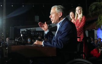 November 8, 2022, McAllen, Texas, USA: Texas Governor GREG ABBOTT, with wife CECILIA ABBOTT and daughter AUDREY ABBOTT  revels in a re-election victory over Democratic challenger Beto O'Rourke during an election watch party in McAllen, Texas on November 8, 2022. 

Credit Image: Bob Daemmrich/ZUMA Press Wire



Pictured: Greg Abbott

Ref: SPL5501143 081122 NON-EXCLUSIVE

Picture by: Zuma / SplashNews.com



Splash News and Pictures

USA: +1 310-525-5808
London: +44 (0)20 8126 1009
Berlin: +49 175 3764 166

photodesk@splashnews.com



World Rights, No Argentina Rights, No Belgium Rights, No China Rights, No Czechia Rights, No Finland Rights, No France Rights, No Hungary Rights, No Japan Rights, No Mexico Rights, No Netherlands Rights, No Norway Rights, No Peru Rights, No Portugal Rights, No Slovenia Rights, No Sweden Rights, No Taiwan Rights, No United Kingdom Rights