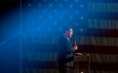 TAMPA, FLORIDA - JULY 22: Florida Gov. Ron DeSantis speaks during the Turning Point USA Student Action Summit held at the Tampa Convention Center on July 22, 2022 in Tampa, Florida. The event features student activism and leadership training, and a chance to participate in a series of networking events with political leaders. (Photo by Joe Raedle/Getty Images)