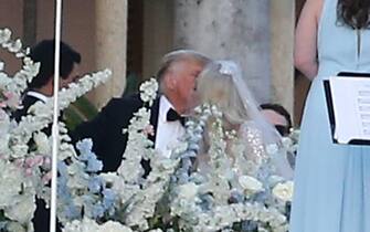 Palm Beach, FL - Donald Trump, Tiffany, Ivanka, and Melania Trump during Tiffany Trump and Michael Boulos's wedding in Palm Beach.  Pictured: Tiffany Trump, Donald Trump, Ivanka Trump, Melania Trump BACKGRID USA 12 NOVEMBER 2022 USA: +1 310 798 9111 / usasales@backgrid.com UK: +44 208 344 2007 / uksales@backgrid.com * UK Clients - Pictures Containing Children Please Pixelate Face Prior To Publication *