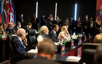 Italy's Prime Minister Giorgia Meloni attends the G20 Leaders Summit in Bali, Indonesia, 15 November 2022. The 17th Group of Twenty (G20) Heads of State and Government Summit runs from 15 to 16 November 2022.  ANSA/FILIPPO ATTILI/US PALAZZO CHIGI ++++ NO SALES, EDITORIAL USE ONLY +++ NPK +++