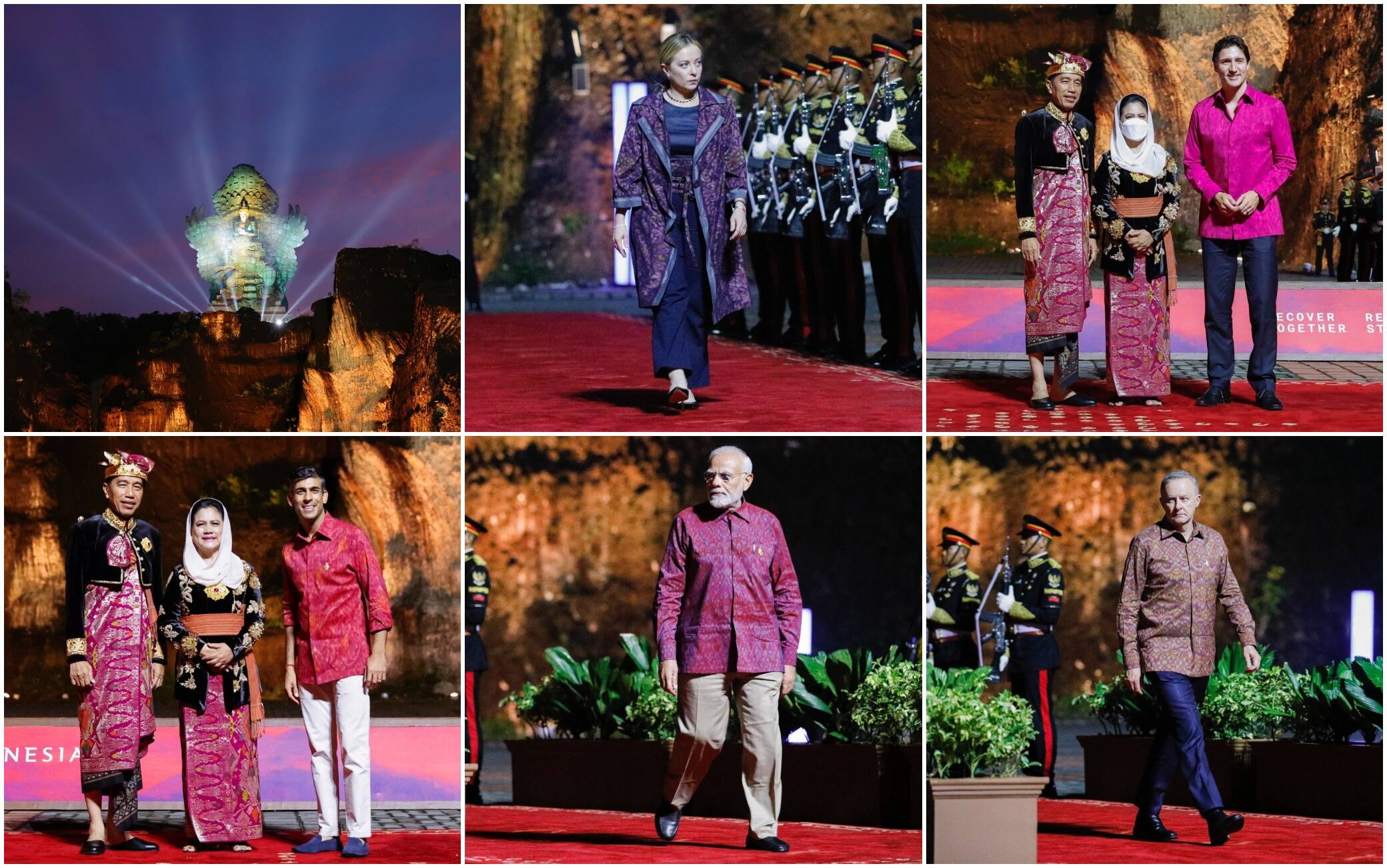 G20 Bali, i look indonesiani dei leader del mondo alla cena di gala, da