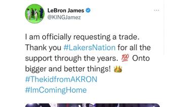 Tweet del fake LeBron James