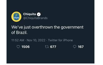 Tweet del fake Chiquita