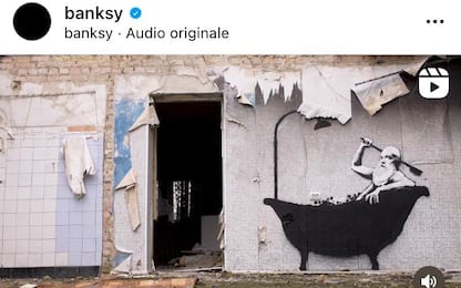 Banksy, opere realizzate in Ucraina rivendicate in un video sui social