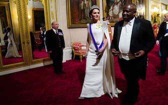 The Princess of Wales with guests during the State Banquet at Buckingham Palace, London, for the State Visit to the UK by President Cyril Ramaphosa of South Africa. Picture date: Tuesday November 22, 2022., Credit:Avalon.red / Avalon