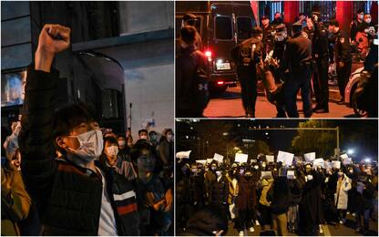Cina, proteste contro restrizioni Covid: cortei e arresti. FOTO