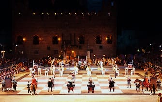 Marostica (Vi)  8/9/00 La famosa partita a scacchi che si svolge ogni due anni nella cittadina vicentina. ( C.Pedon/D-Day/Ansa)