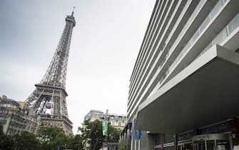epa05351597 Exterior view of the Pullman Hotel near the Eiffel Tower in Paris, France, 08 June 2016. The Pullman Hotel Tour Eiffel will serve as accomodation for the UEFA during the UEFA EURO 2016 soccer championship which will take place from 10 June to 10 July 2016 in France.  EPA/JEREMY LEMPIN