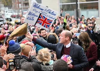 BOSTON, MASSACHUSETTS - DECEMBER 01: (NO UK Sales For 28 Days Post Create Date)  Prince William, Prince of Wales during a visit to Roca, a non-profit organisation focusing on high-risk young people between the ages of 16-24 years old at the centre of urban violence on December 01, 2022 in Boston, Massachusetts. The Prince and Princess of Wales are visiting the coastal city of Boston to attend the second annual Earthshot Prize Awards Ceremony, an event which celebrates those whose work is helping to repair the planet. During their trip, which will last for three days, the royal couple will learn about the environmental challenges Boston faces as well as meeting those who are combating the effects of climate change in the area.  (Photo by Samir Hussein - Pool/WireImage)