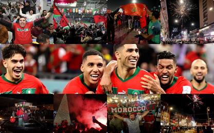 Marocco, prima volta ai quarti di un Mondiale: la gioia dei tifosi