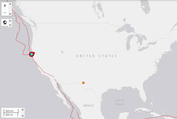 California earthquake, magnitude 6.4 tremor north of San Francisco