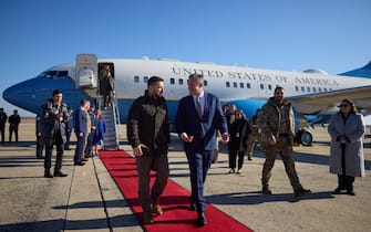 Volodymr Zelensky al suo arrivo a Washington