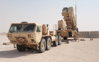 Handout photo of a Patriot missile battery in Camp Asayliyah, Qatar in 2014. The United States is finalising plans to send its sophisticated Patriot air defence system to Ukraine following an urgent request from Kyiv, which wants more robust weapons to shoot down Russian missiles and drones that have devastated the country’s energy infrastructure and left millions without heating in the bitter cold of winter. Washington could announce a decision on the Patriot as soon as Thursday, according to US government officials. Photo by U.S. Army via ABACAPRESS.COM