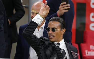 Milan, Italy, 18th September 2022. Salt Bae reacts prior to kick off in the Serie A match at Giuseppe Meazza, Milan. Picture credit should read: Jonathan Moscrop / Sportimage PUBLICATIONxNOTxINxUK SPI-1872-0003