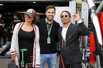 Celebrities attend the 77th Formula 1 Grand Prix of Monaco and they went around the circuit aboard a Ferrari. Cesc Fabregas with his wife Daniella Semaan and Nusret Gökçe aka Salt Bae.