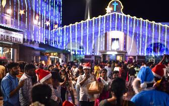 La vigilia di Natale nella città di Chennai, in India