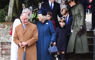King Charles and Camilla leave Sandringham Church after Christmas Day service, Credit:Malcolm Clarke / Avalon