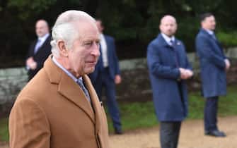 King Charles leaves Sandringham Church after Christmas Day service, Credit:Malcolm Clarke / Avalon
