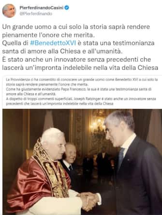 Il messaggio per Ratzinger di Pier Ferdinando Casini