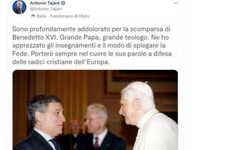 Il messaggio per Ratzinger di Antonio Tajani