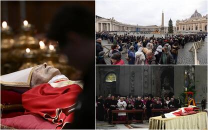 L’omaggio dei fedeli a Ratzinger: 135mila persone in due giorni. FOTO