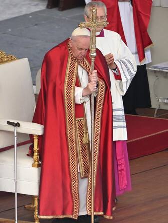 Pope Francis during the funeral ceremony of Pope Emeritus Benedict XVI (Joseph Ratzinger), in Saint Peter's Square, Vatican City, 05 January 2023. Former Pope Benedict XVI died on 31 December 2022 at his Vatican residence, at the age 95. ANSA/ETTORE FERRARI  